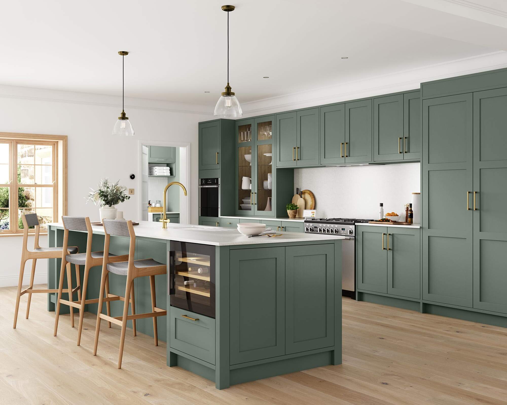 Marlow Sage Green  Benchmarx Kitchens & Joinery